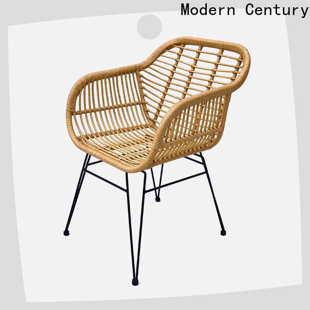 Modern Century white cane chair factory for bedroom
