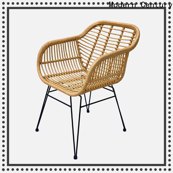 Modern Century black rattan dining chairs from China