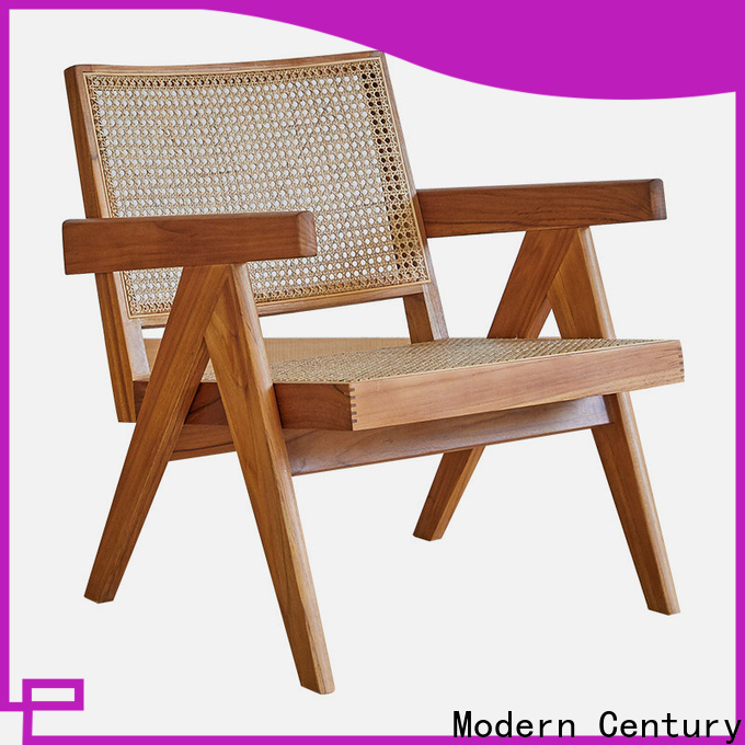 Modern Century sturdy metal and wood dining chairs brand for balcony