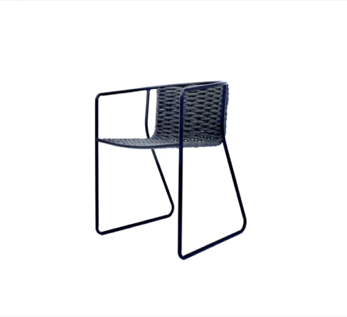 MCI Manufacturers Rope and Metal Mould Stackable Modern Chair Cafe PE Rattan Chair YT0R56