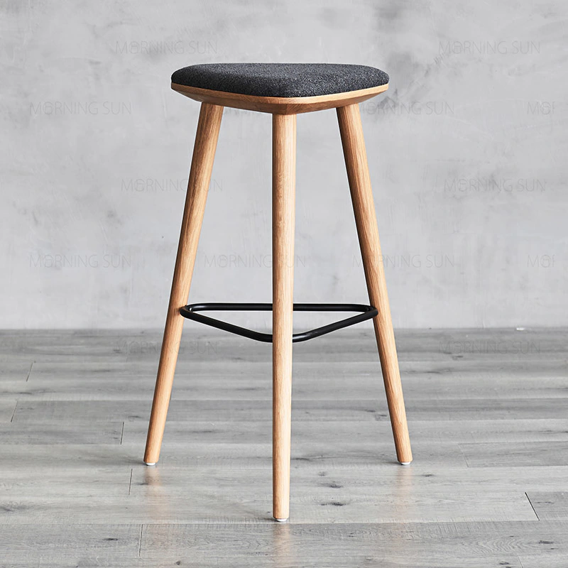 Bar Stools Sana W520×D460×H765 Solid Ash Wood Frame With Upholstered Seat Extremely Sturdy And Durable